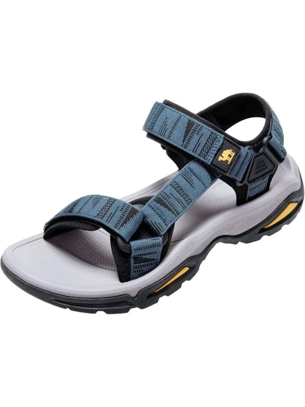 Men's Light Blue Arch Support Open Toe Beach Comfortable Hiking Sandals Shoes